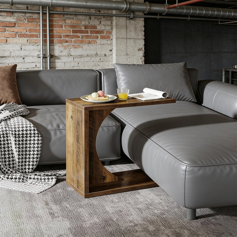 C-Shaped End Table, Sofa Side Table Couch Table_voghion.com